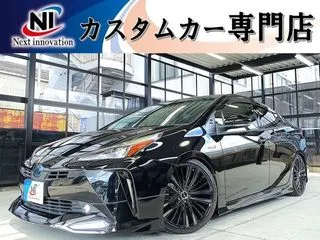 トヨタプリウス新品車高調新19AW新黒革調/クルコン/ナビBTの画像