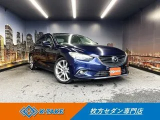 マツダアテンザセダン禁煙車 黒本革 純正SDナビ Bカメラ ETCの画像