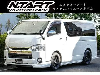 トヨタハイエースバン車中泊ベッドキット　WALDフルエアロの画像