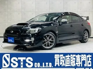 スバルWRX　STI大型リアスポイラー　OP革シート　純正ナビの画像