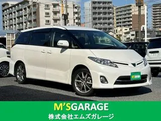 トヨタエスティマ後席モニター 黒革シート 両側電動 禁煙車の画像