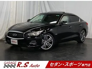 ニッサンスカイライン1オーナー 黒革 サンルーフ エマブレ 19AWの画像