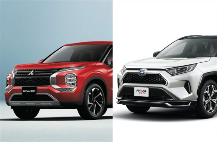 ライバル対決「三菱 アウトランダーPHEV（2021年〜）vs トヨタ RAV4 PHV（2020年〜）」大容量バッテリーを搭載したプラグイン ハイブリッド、買いはどっち？ | クルマを選ぶ, テーマ別特集 | カープレミアマガジン